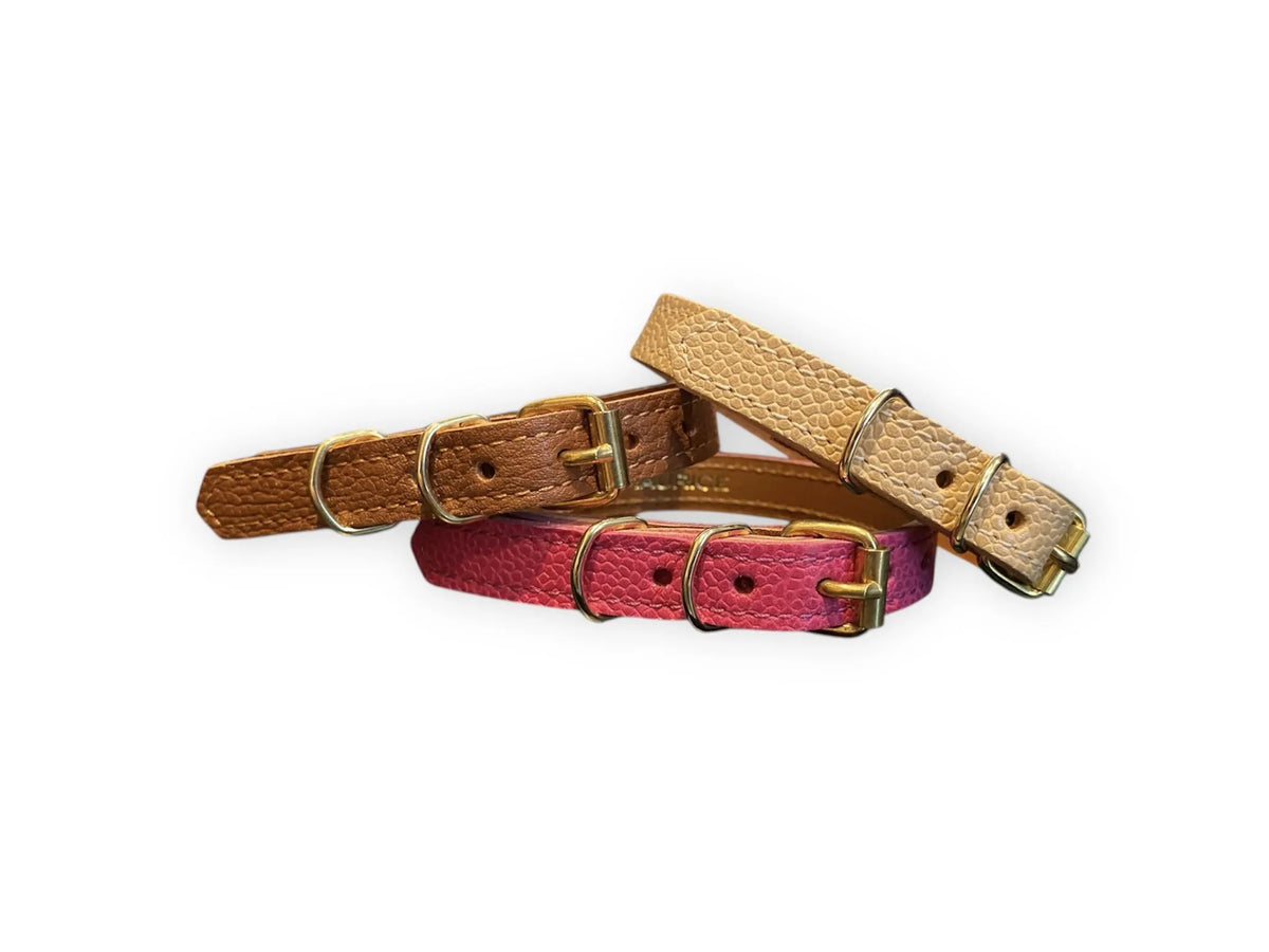 Collier pour petit chien en cuir grainé ATELES HYBRIDUS - 1
